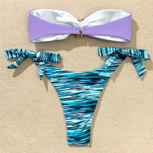 Load image into Gallery viewer, Shiny Rhinestone Strapless Bikini Female Women 2PCS Shiny Diamond Bikini Set Bra Swimsuit Bathing Suit Swimsuit Women Swimwear Two-pieces Luxury Bikini Set Bather Bathing Suit Swimwear