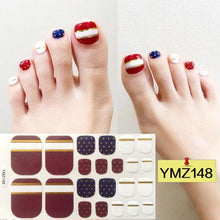 Load image into Gallery viewer, Shiny Toenail Sticker Full Cover Feet Decorations Mixed Patterns Nail Wraps Beauty Design Waterproof Toenail Art Manicure Toe Nail Polish Stickers Glitter Toenail Nail Polish Strips Decals Full Wraps Self Adhesive Toe Nail Tip Full Toe Nail Wraps