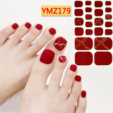 Load image into Gallery viewer, Shiny Toenail Sticker Full Cover Feet Decorations Mixed Patterns Nail Wraps Beauty Design Waterproof Toenail Art Manicure Toe Nail Polish Stickers Glitter Toenail Nail Polish Strips Decals Full Wraps Self Adhesive Toe Nail Tip Full Toe Nail Wraps