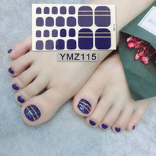 Load image into Gallery viewer, Shiny Toenail Sticker Full Cover Feet Decorations Mixed Patterns Nail Wraps Beauty Design Waterproof Toenail Art Manicure Toe Nail Polish Stickers Glitter Toenail Nail Polish Strips Decals Full Wraps Self Adhesive Toe Nail Tip Full Toe Nail Wraps