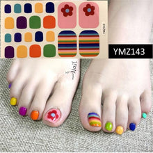 Load image into Gallery viewer, Shiny Toenail Sticker Full Cover Feet Decorations Mixed Patterns Nail Wraps Beauty Design Waterproof Toenail Art Manicure Toe Nail Polish Stickers Glitter Toenail Nail Polish Strips Decals Full Wraps Self Adhesive Toe Nail Tip Full Toe Nail Wraps