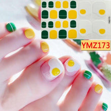 Load image into Gallery viewer, Shiny Toenail Sticker Full Cover Feet Decorations Mixed Patterns Nail Wraps Beauty Design Waterproof Toenail Art Manicure Toe Nail Polish Stickers Glitter Toenail Nail Polish Strips Decals Full Wraps Self Adhesive Toe Nail Tip Full Toe Nail Wraps