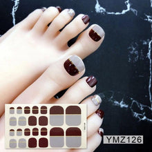 Load image into Gallery viewer, Shiny Toenail Sticker Full Cover Feet Decorations Mixed Patterns Nail Wraps Beauty Design Waterproof Toenail Art Manicure Toe Nail Polish Stickers Glitter Toenail Nail Polish Strips Decals Full Wraps Self Adhesive Toe Nail Tip Full Toe Nail Wraps