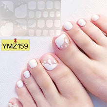 Load image into Gallery viewer, Shiny Toenail Sticker Full Cover Feet Decorations Mixed Patterns Nail Wraps Beauty Design Waterproof Toenail Art Manicure Toe Nail Polish Stickers Glitter Toenail Nail Polish Strips Decals Full Wraps Self Adhesive Toe Nail Tip Full Toe Nail Wraps