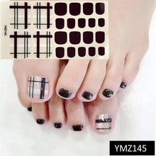 Load image into Gallery viewer, Shiny Toenail Sticker Full Cover Feet Decorations Mixed Patterns Nail Wraps Beauty Design Waterproof Toenail Art Manicure Toe Nail Polish Stickers Glitter Toenail Nail Polish Strips Decals Full Wraps Self Adhesive Toe Nail Tip Full Toe Nail Wraps