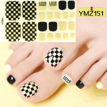 Load image into Gallery viewer, Shiny Toenail Sticker Full Cover Feet Decorations Mixed Patterns Nail Wraps Beauty Design Waterproof Toenail Art Manicure Toe Nail Polish Stickers Glitter Toenail Nail Polish Strips Decals Full Wraps Self Adhesive Toe Nail Tip Full Toe Nail Wraps