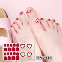 Load image into Gallery viewer, Shiny Toenail Sticker Full Cover Feet Decorations Mixed Patterns Nail Wraps Beauty Design Waterproof Toenail Art Manicure Toe Nail Polish Stickers Glitter Toenail Nail Polish Strips Decals Full Wraps Self Adhesive Toe Nail Tip Full Toe Nail Wraps