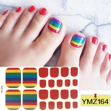 Load image into Gallery viewer, Shiny Toenail Sticker Full Cover Feet Decorations Mixed Patterns Nail Wraps Beauty Design Waterproof Toenail Art Manicure Toe Nail Polish Stickers Glitter Toenail Nail Polish Strips Decals Full Wraps Self Adhesive Toe Nail Tip Full Toe Nail Wraps