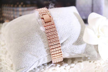 Load image into Gallery viewer, Shiny Women Watches Luxury Small Dial Rose Gold Watches Ladies Stainless Steel Iced Out Watch With Quartz Movement Crystal Rhinestone Diamond Watches For Women Stainless Steel Elegant Women Wristwatch