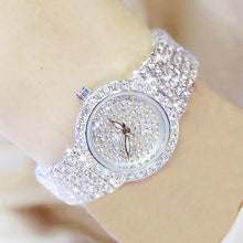 Load image into Gallery viewer, Shiny Women Watches Luxury Small Dial Rose Gold Watches Ladies Stainless Steel Iced Out Watch With Quartz Movement Crystal Rhinestone Diamond Watches For Women Stainless Steel Elegant Women Wristwatch