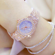 Load image into Gallery viewer, Shiny Women Watches Luxury Small Dial Rose Gold Watches Ladies Stainless Steel Iced Out Watch With Quartz Movement Crystal Rhinestone Diamond Watches For Women Stainless Steel Elegant Women Wristwatch