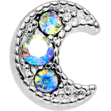 Load image into Gallery viewer, Auora Gem Crescent Moon Cartilage Tragus Earring