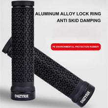 Load image into Gallery viewer, Shock Absorption Mountain Road Cycling Bike Bicycle Handlebar Cover Grips Smooth Soft Rubber Anti-slip Handle Grip Lock Bar End Premium Bike Handlebar Grips Single Lock-on Bike Grips Professional Mountain Bicycle Handlebar Locking Grips