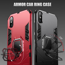 Load image into Gallery viewer, Shockproof Armor Case For iPhone XR iPhone X Xs Xs Max Stand Holder Ring Phone Cover for iPhone 6 6S 6PLUS 7 8 plus Slim Durable Soft Anti-Scratch 360 Degree Rotating Ring Holder Kickstand Protective With Magnetic Case