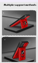 Load image into Gallery viewer, Shockproof Case for iPhone 13 12 11 Pro Max With Card Slot Ring Stand Camera Protection Phone Cover for iPhone XR XS Max Removable Card Holder Ring Holder Shockproof Protection Cover