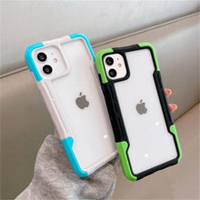 Load image into Gallery viewer, Shockproof Phone Case For iPhone 12 11 13 Pro Max Transparent Case For iPhone 11 12 13 Hard Soft Full Cover 360 Degree Protective Cover Simple Luxury Design Shiny iphone cover