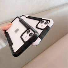Load image into Gallery viewer, Shockproof Phone Case For iPhone 12 11 13 Pro Max Transparent Case For iPhone 11 12 13 Hard Soft Full Cover 360 Degree Protective Cover Simple Luxury Design Shiny iphone cover