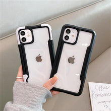 Load image into Gallery viewer, Shockproof Phone Case For iPhone 12 11 13 Pro Max Transparent Case For iPhone 11 12 13 Hard Soft Full Cover 360 Degree Protective Cover Simple Luxury Design Shiny iphone cover