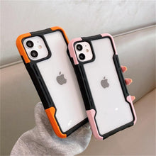 Load image into Gallery viewer, Shockproof Phone Case For iPhone 12 11 13 Pro Max Transparent Case For iPhone 11 12 13 Hard Soft Full Cover 360 Degree Protective Cover Simple Luxury Design Shiny iphone cover