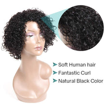 Load image into Gallery viewer, Short Kinky Curly Human Hair Wig Afro Short Wigs Pixie Cut Wig Human Hair No Lace Front Natural Brazilian Hair Pixie Wigs For For Black Women Gifts for Girlfriends