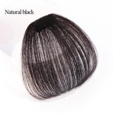 Load image into Gallery viewer, Short Synthetic Bangs Heat Resistant Hairpieces Hair Women Natural Short Fake Hair Air Bangs Hair Clips For Extensions Natural Flat Neat Bangs With Temples For Women One Piece Hairpiece