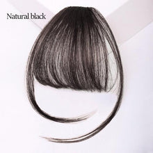 Load image into Gallery viewer, Short Synthetic Bangs Heat Resistant Hairpieces Hair Women Natural Short Fake Hair Air Bangs Hair Clips For Extensions Natural Flat Neat Bangs With Temples For Women One Piece Hairpiece