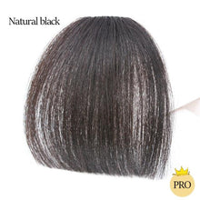 Load image into Gallery viewer, Short Synthetic Bangs Heat Resistant Hairpieces Hair Women Natural Short Fake Hair Air Bangs Hair Clips For Extensions Natural Flat Neat Bangs With Temples For Women One Piece Hairpiece