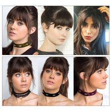 Load image into Gallery viewer, Short Synthetic Bangs Heat Resistant Hairpieces Hair Women Natural Short Fake Hair Air Bangs Hair Clips For Extensions Natural Flat Neat Bangs With Temples For Women One Piece Hairpiece