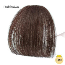 Load image into Gallery viewer, Short Synthetic Bangs Heat Resistant Hairpieces Hair Women Natural Short Fake Hair Air Bangs Hair Clips For Extensions Natural Flat Neat Bangs With Temples For Women One Piece Hairpiece