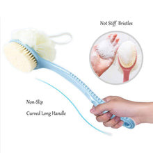 Load image into Gallery viewer, Shower Body Brush with Bristles and Loofah