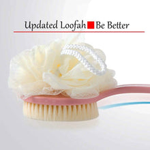 Load image into Gallery viewer, Shower Body Brush with Bristles and Loofah