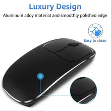 Load image into Gallery viewer, Silent White Slim 2.4G Wireless Rechargeable USB Portable Mouse Ultra Thin 1600DPI Noiseless Ergonomic Mice For Laptop