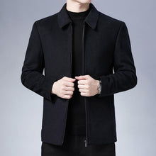 Load image into Gallery viewer, Simple Black Men Casual Jacket Luxury Fashion Autumn Winter Men Clothing Classic Jacket Solid Color Jacket Male Casual Outdoor Warm Lightweight Jackets