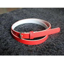 Load image into Gallery viewer, Simple Cute Leather Belts Candy Color Thin Skinny Waistband Classic Adjustable Fashion Women Belts