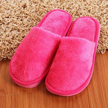 Load image into Gallery viewer, Simple Solid Soft Plush Slippers For Men And Women Winter Warm Indoor Non-slip Slippers Shoes Comfortable Memory Foam Slippers For Women's And Men's Casual House Shoes