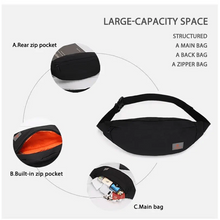 Load image into Gallery viewer, Simple Style Fanny Pack for Running Cycling Workout Men Women Waist Pouch Bag Black Classic Women Belt Bag Pouch For Money Phone Black Bum Hip Bag