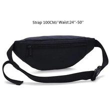 Load image into Gallery viewer, Simple Style Fanny Pack for Running Cycling Workout Men Women Waist Pouch Bag Black Classic Women Belt Bag Pouch For Money Phone Black Bum Hip Bag