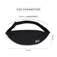 Load image into Gallery viewer, Simple Style Fanny Pack for Running Cycling Workout Men Women Waist Pouch Bag Black Classic Women Belt Bag Pouch For Money Phone Black Bum Hip Bag