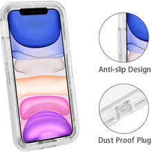 Load image into Gallery viewer, Simple Transparent White iPhone 11 12 13 Pro Max Phone Case MINI XR XS X XSMAX SE 6 7 8 Plus Transparent Shockproof Armor Glossy Case Phone Cover Heavy Duty Protective Dual Layer Shockproof Case with Hard Bumper Soft Back