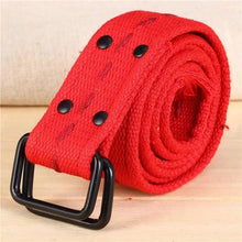 Load image into Gallery viewer, Simple Unisex Waistbands Retro Adjustable One Size Cotton Strap Metal Buckle 116cm Belts For Men