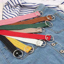 Load image into Gallery viewer, Simple Unisex Waistbands Retro Adjustable One Size Cotton Strap Metal Buckle 116cm Belts For Men