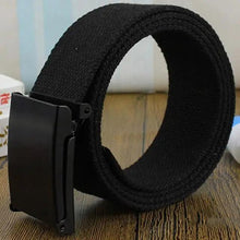 Load image into Gallery viewer, Simple Unisex Waistbands Retro Adjustable One Size Cotton Strap Metal Buckle 116cm Belts For Men