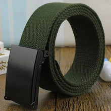 Load image into Gallery viewer, Simple Unisex Waistbands Retro Adjustable One Size Cotton Strap Metal Buckle 116cm Belts For Men