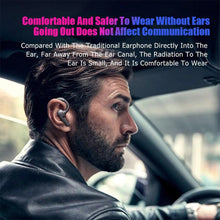 Load image into Gallery viewer, Single-Ear Sports Waterproof Car Earphone Ultra Standby Bluetooth-Compatible Headset Bone Conduction Ear Hook Headphone Sports Headphones Wired Gaming Earbuds Monitor Earphones with Mic, Stereo Sound Volume Control and Detachable Microphone