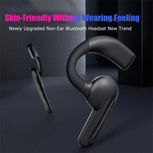Load image into Gallery viewer, Single-Ear Sports Waterproof Car Earphone Ultra Standby Bluetooth-Compatible Headset Bone Conduction Ear Hook Headphone Sports Headphones Wired Gaming Earbuds Monitor Earphones with Mic, Stereo Sound Volume Control and Detachable Microphone
