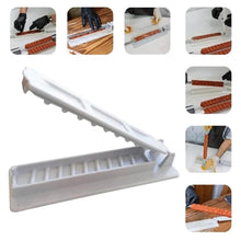 Load image into Gallery viewer, Single Row Kebab Maker BBQ Meat Skewer Machine Kebab Press Maker Reusable Plastic BBQ Skewer Maker Kebab Preparation BBQ Tool Barbecue Skewers Kebab Maker Simple Operation Barbecue Tool for Outdoor Grilling Barbecue