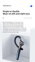 Load image into Gallery viewer, Single Wireless Bluetooth 5.0 Headset Handsfree HIFI Fingerprint Touch Hanging Ear Earphone for iPhone Waterproof Earpiece Ear Wireless Bluetooth Sport Headphones