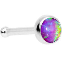 Load image into Gallery viewer, Purple 3mm Synthetic Opal Press Fit Nose Bone
