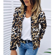 Load image into Gallery viewer, Sizzling Stylish Women's Long Sleeve Jacket Sweater Top Ladies Casual Leopard Print, Cardigan Zipper, Short Outwear, Coat Jacket