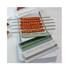 Load image into Gallery viewer, Skewers Kebab Maker Grill Barbecue Stringer Box Machine Beef Meat Vegetables Grill Outdoor BBQ Gadget Useful BBQ Accessories Non-Sticky Barbecue Manual Skewer Press Food Grade Grill Kitchen Accessories